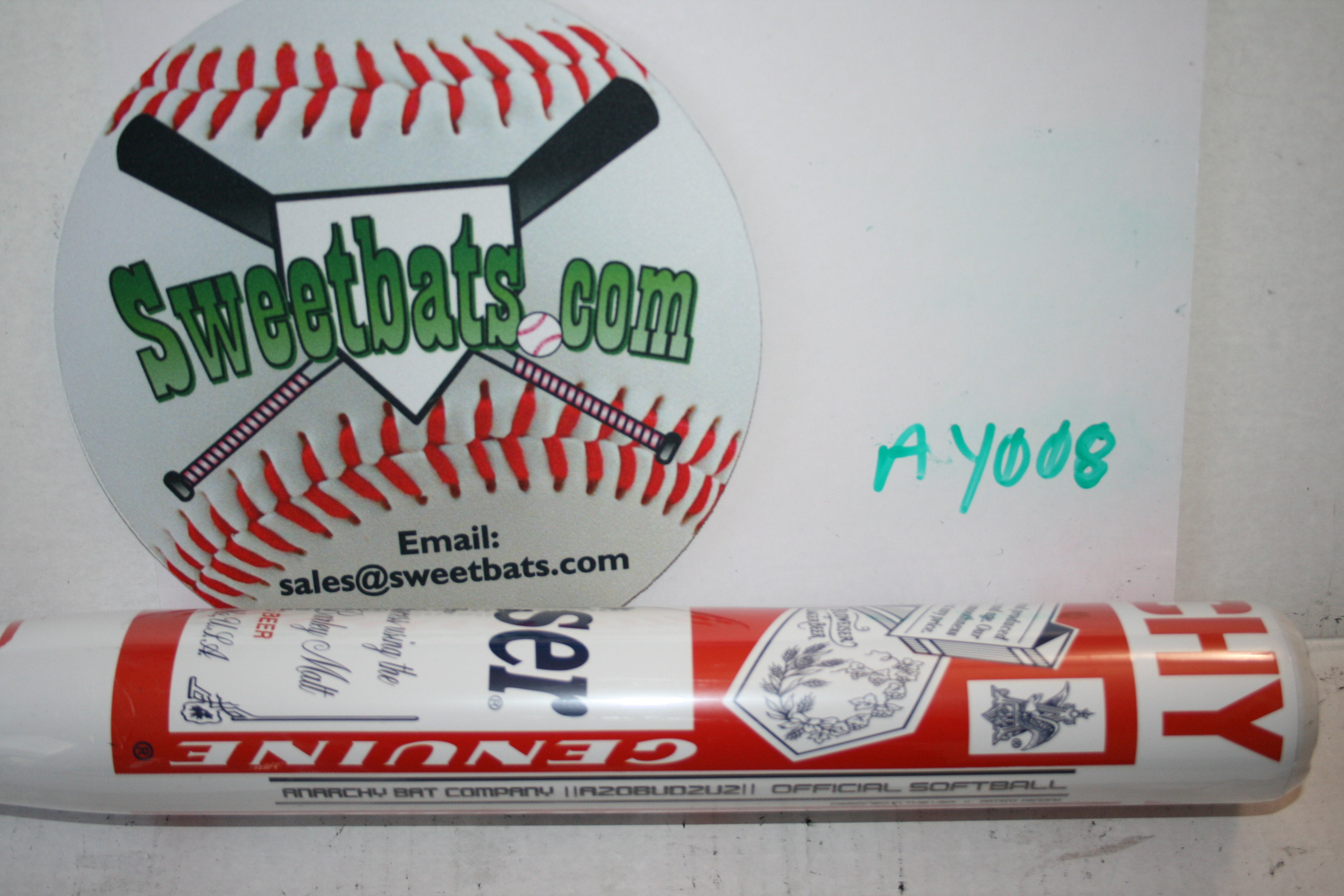 Only 250 made!! 1/2 oz End Load 2 piece 2020 BUDWEISER ANARCHY Softball Bat 100 mph NIW A20BUD2U2 USSSA 220 Limited Edition