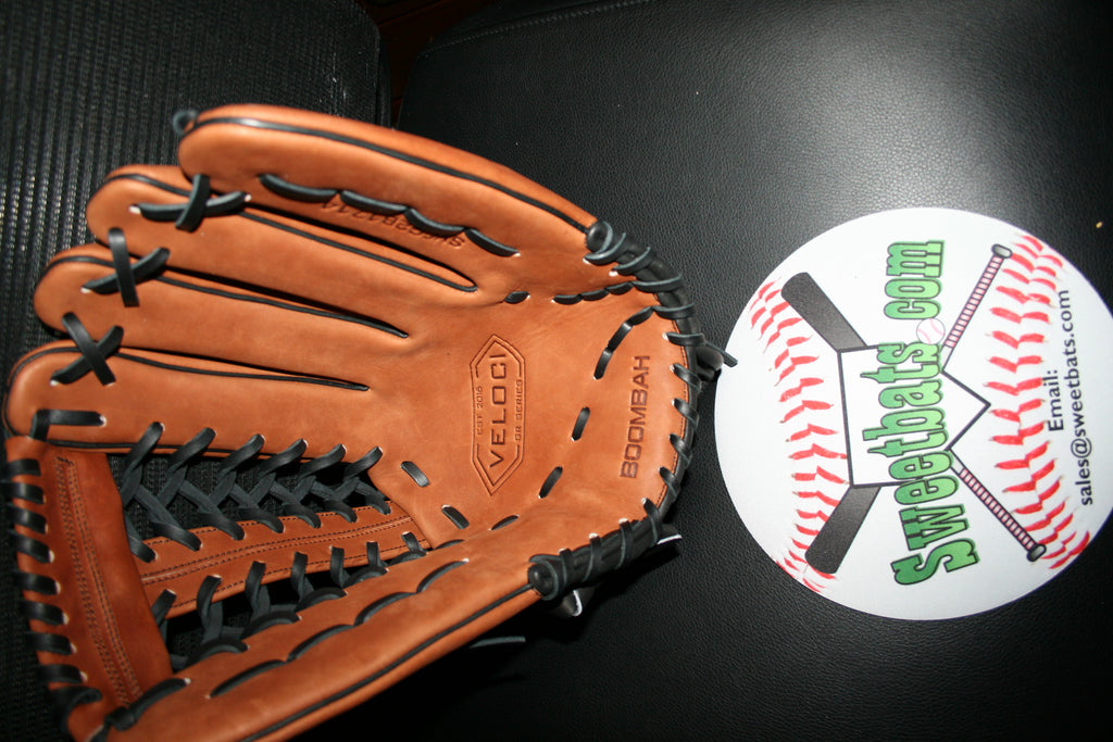 14" Inch BOOMBAH VELOCI Slowpitch Softball Fielding Glove Mitt B17 T Web Brown
