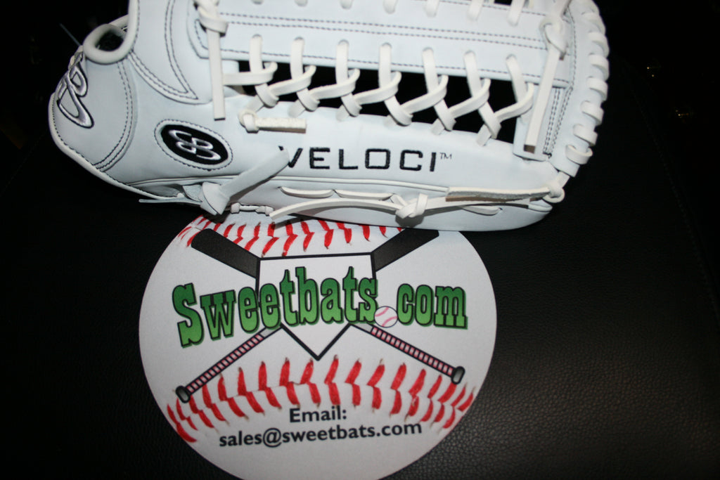 14" Inch BOOMBAH VELOCI Slowpitch Softball Fielding Glove Mitt B17 T Web White