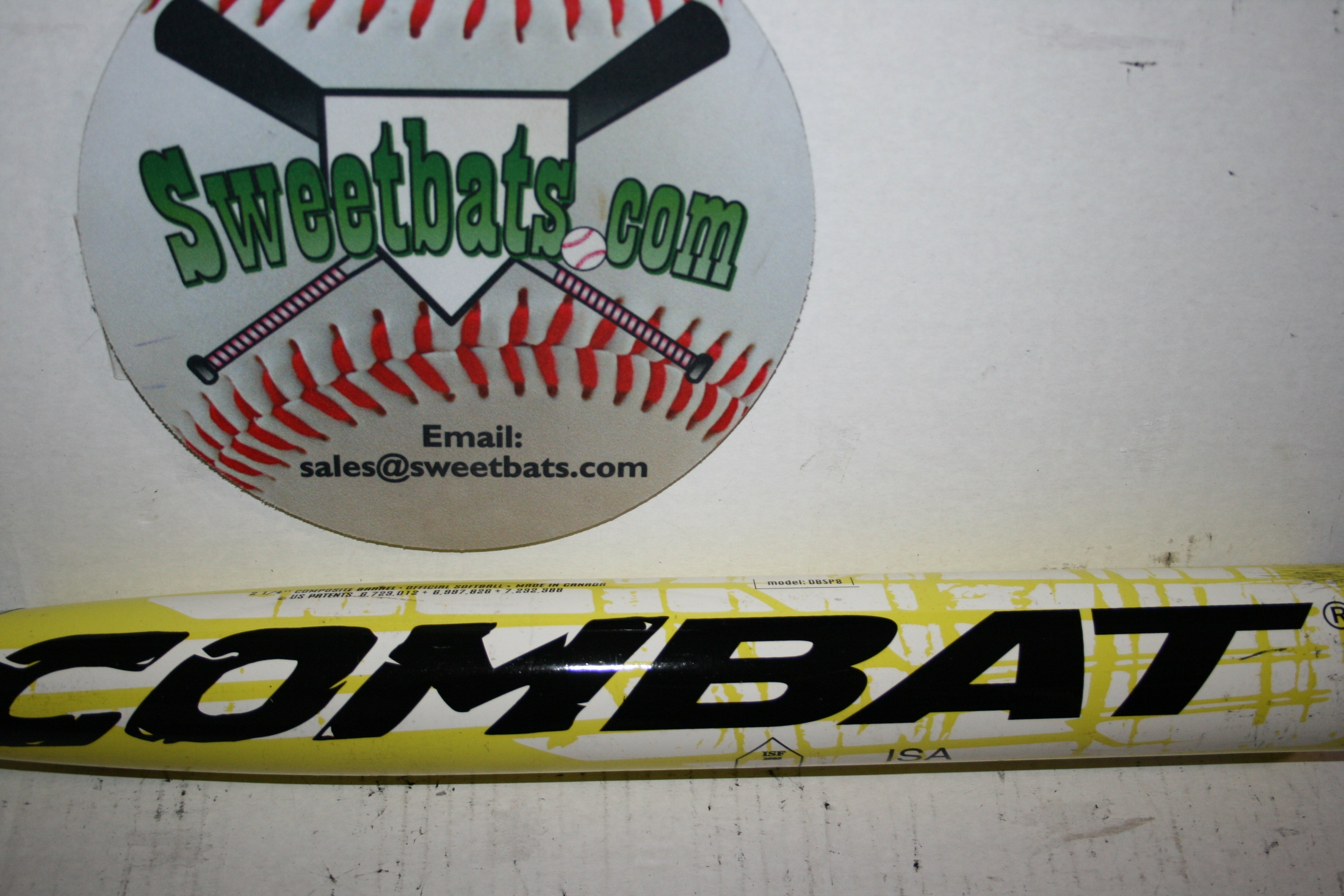 26.8 Combat Derby Boy's Boys softball bat NSA USSSA 220 ISA DBSP8 great shape 27