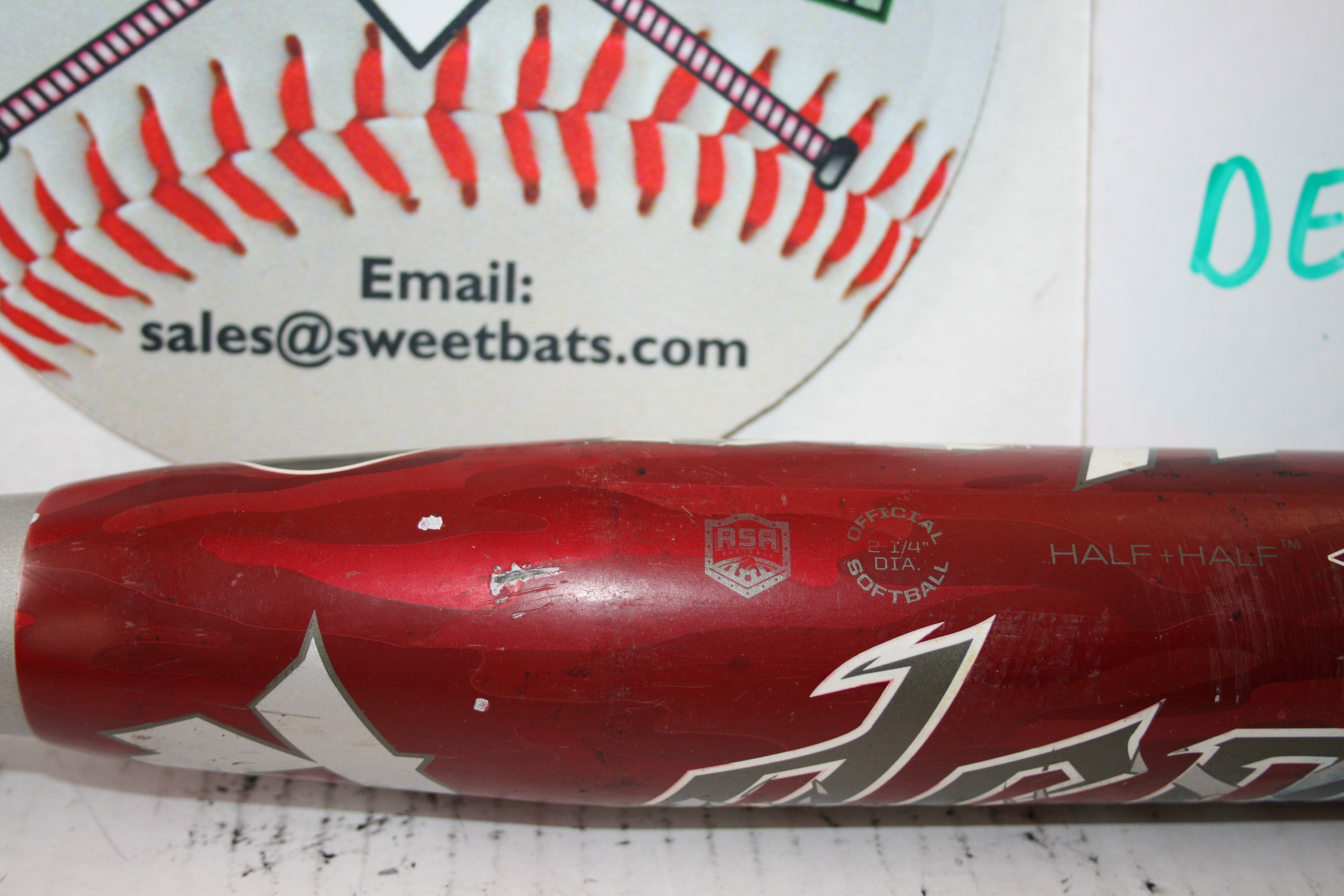 ASA 2015 Demarini Flipper Aftermath USA Softball Bat 28.7 30 FLA-15 RARE half