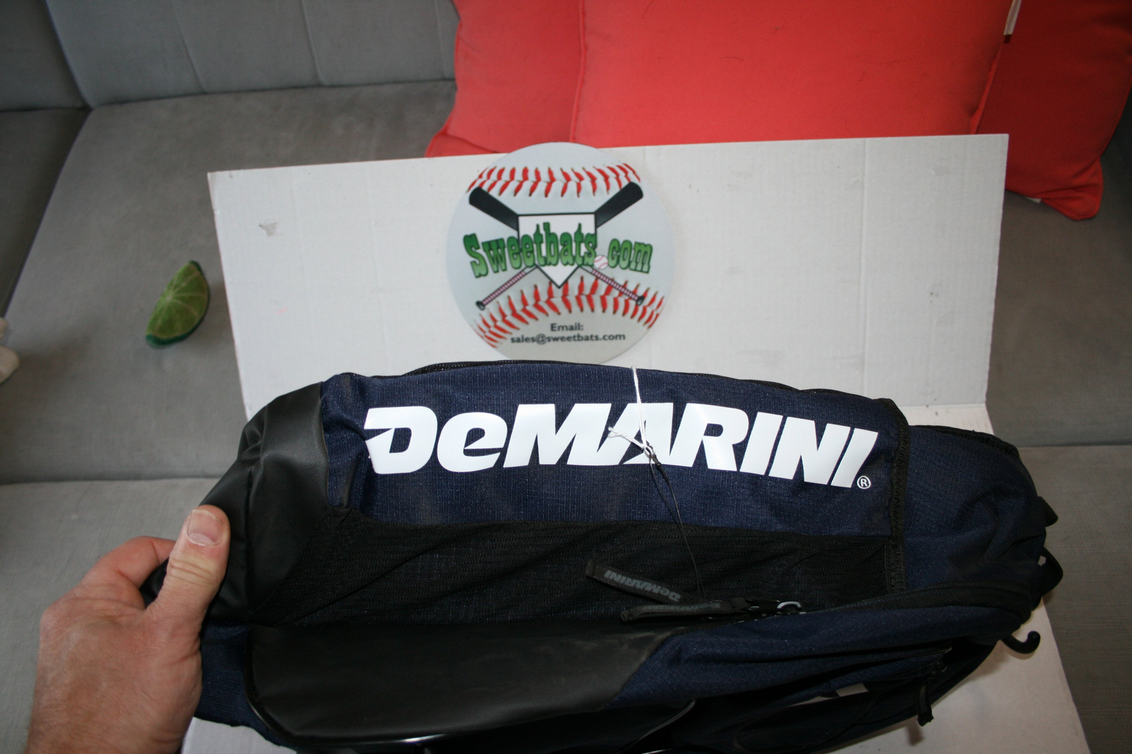 Demarini Aftermath Backpack Equipment Bag Blue Black Back Pack Baseball Softball
