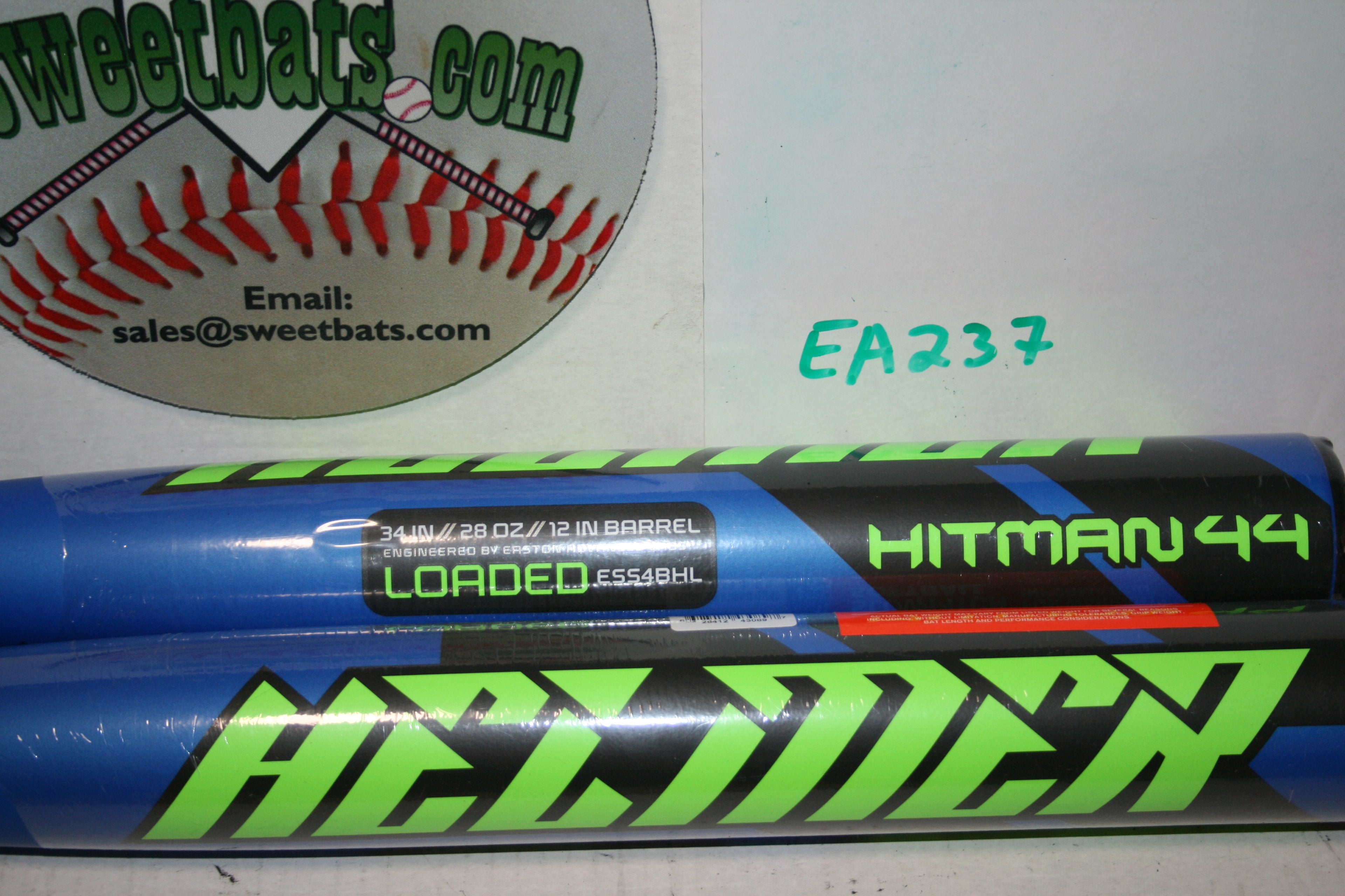New NIW Easton Helmer Hitman 44 SSUSA Senior Slowpitch BAT ESS4BHL 2 piece pc