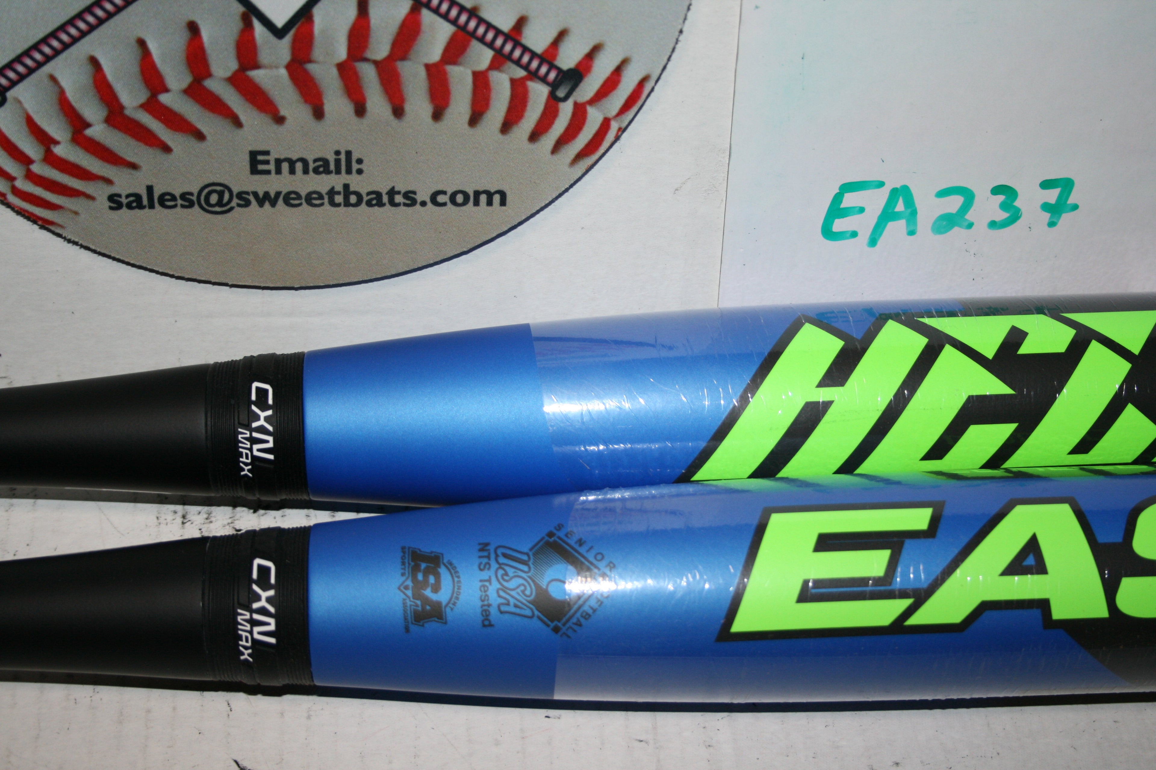 New NIW Easton Helmer Hitman 44 SSUSA Senior Slowpitch BAT ESS4BHL 2 piece pc