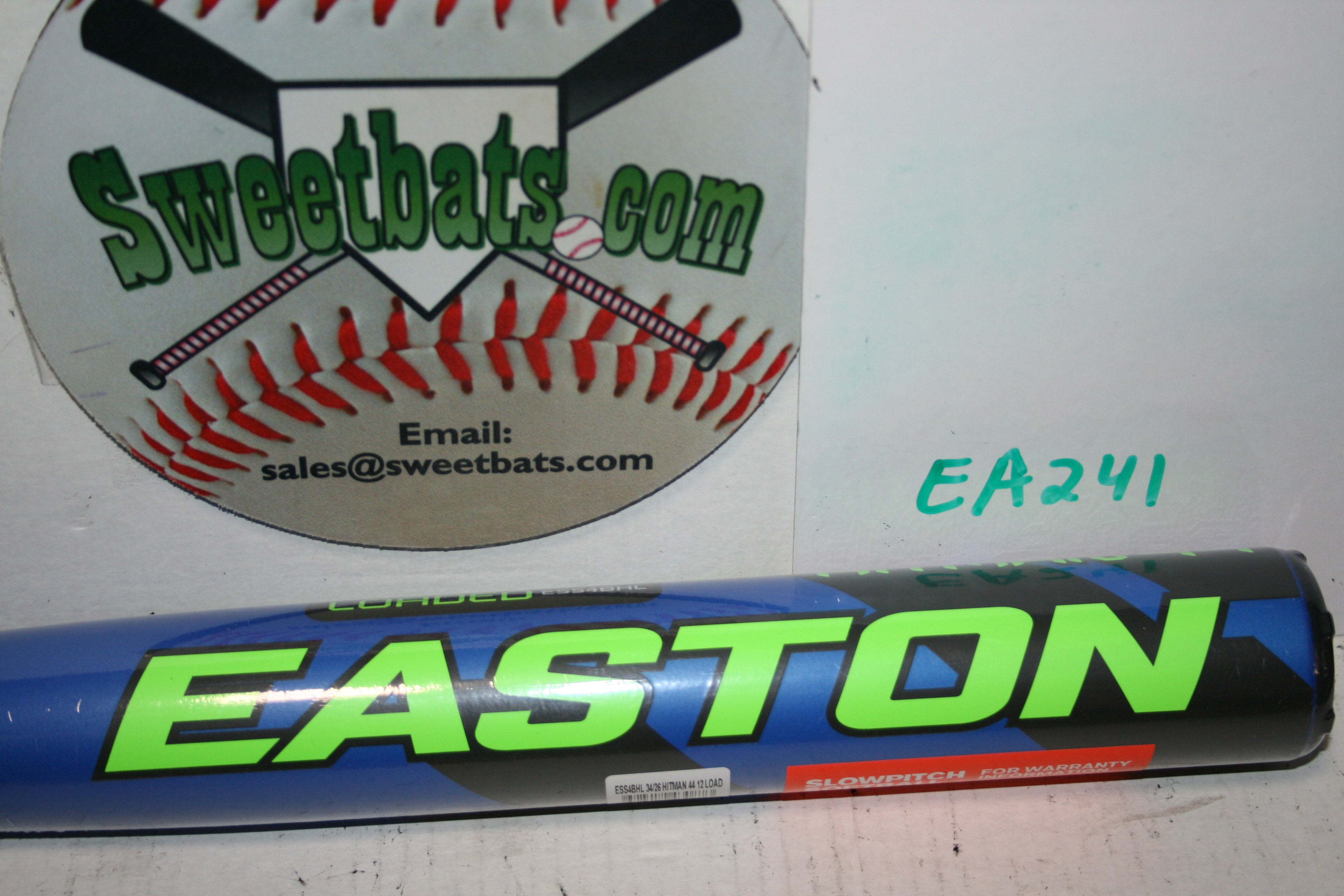 New NIW Easton Helmer Hitman 44 SSUSA Senior Slowpitch BAT ESS4BHL 2 piece pc