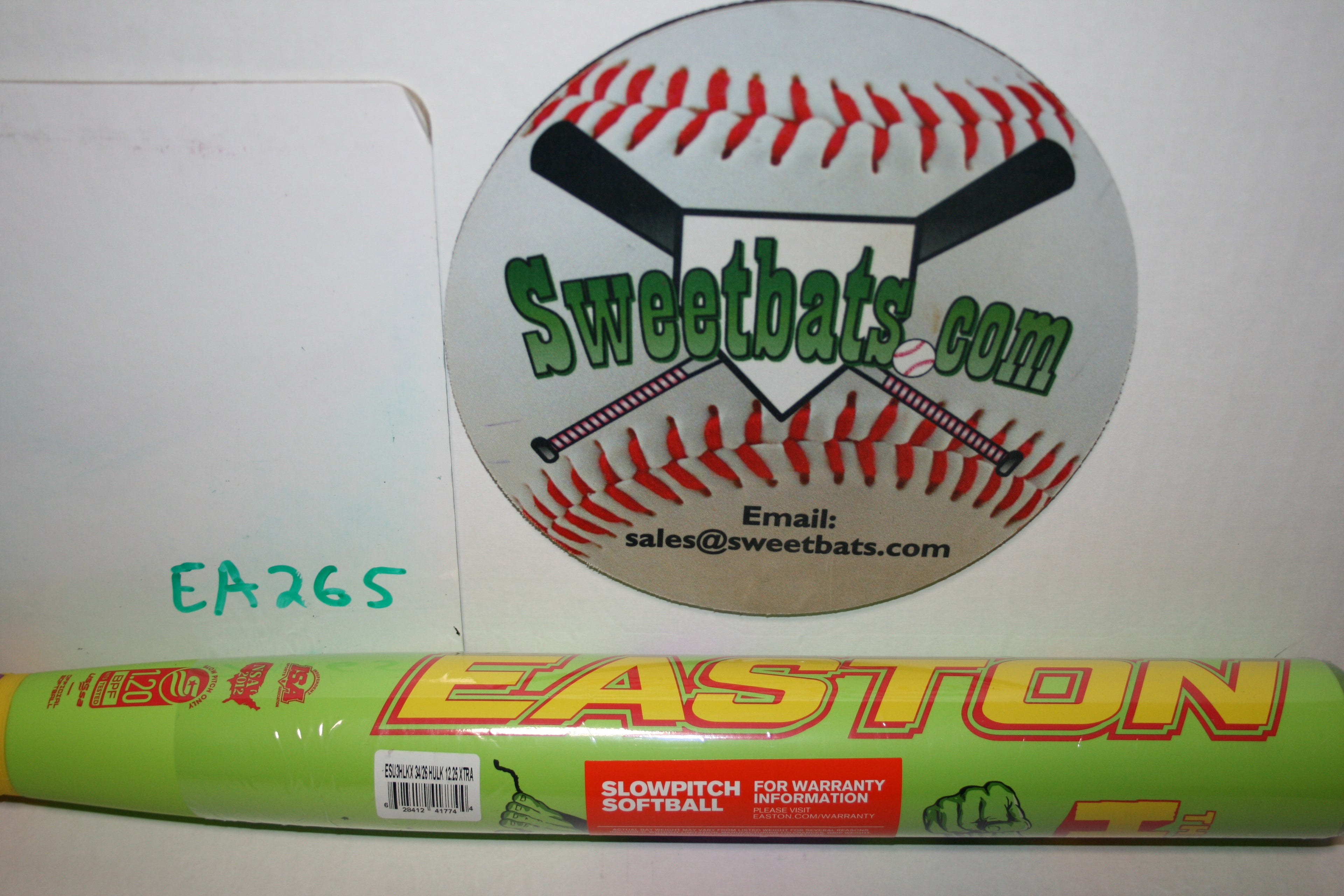 Only 1,000 made! Easton Marvel Incredible HULK Mule Load Slow Softball Bat