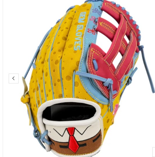 15" Inch Gem Gloves Slowpitch Softball Fielding Glove RHT Right Handed Throw Sponge Bob