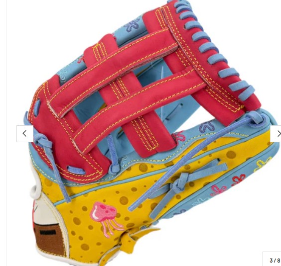 15" Inch Gem Gloves Slowpitch Softball Fielding Glove RHT Right Handed Throw Sponge Bob