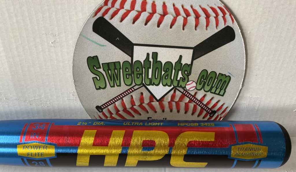 Power Flite Titanium HPC Softball Bat NEW Aluminum Ultra Light Cork Loaded 34 28 27.5