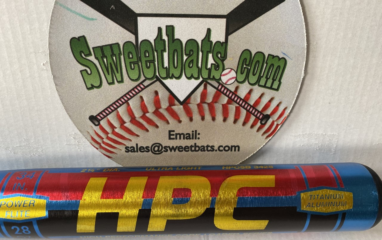 Power Flite Titanium HPC Softball Bat NEW Aluminum Ultra Light Cork Loaded 34 28 27.5
