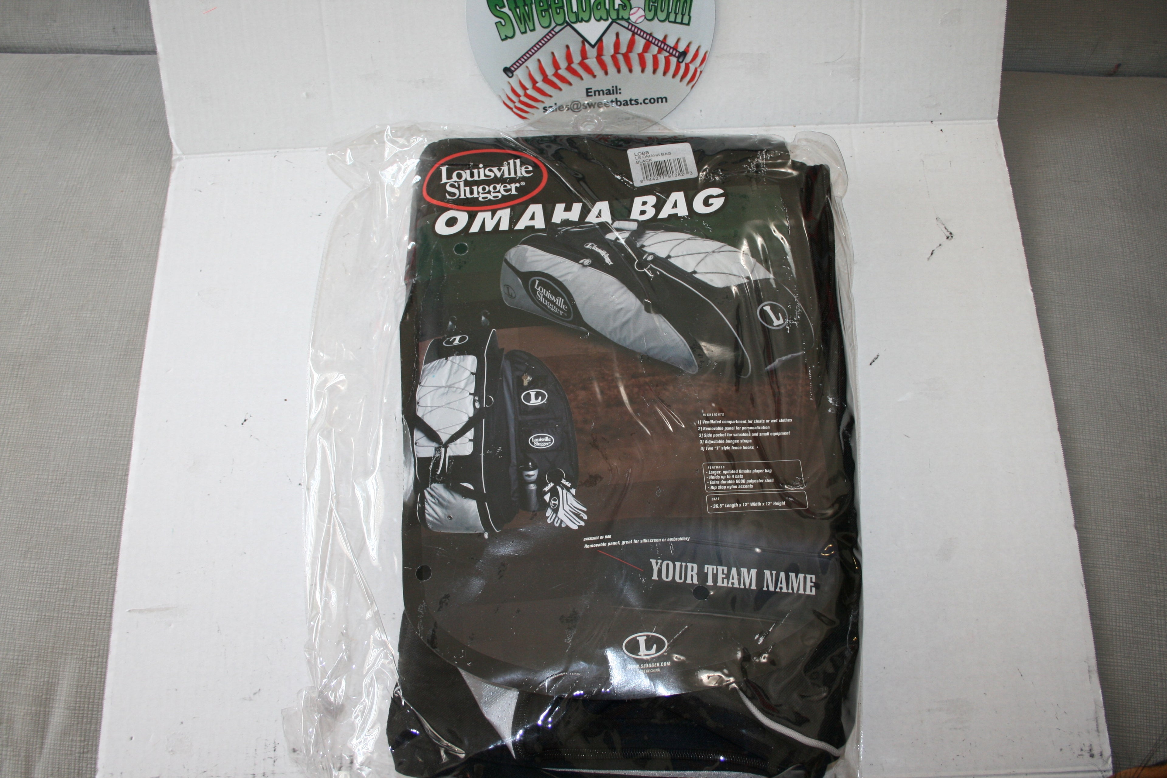 Louisville Slugger Omaha Equipment Locker Bag Black Grey Gray Baseball Softball