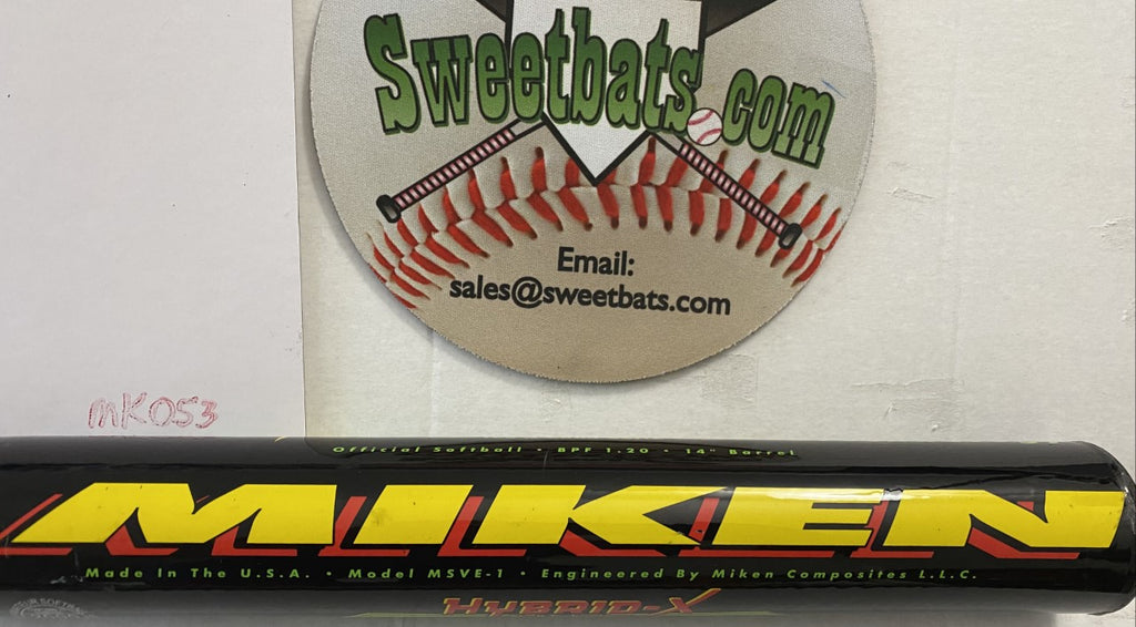 New RARE VINTAGE Miken VELOCIT-E VELOCITE 34 27 Softball bat ASA USA Softball Stamps MSVE-1