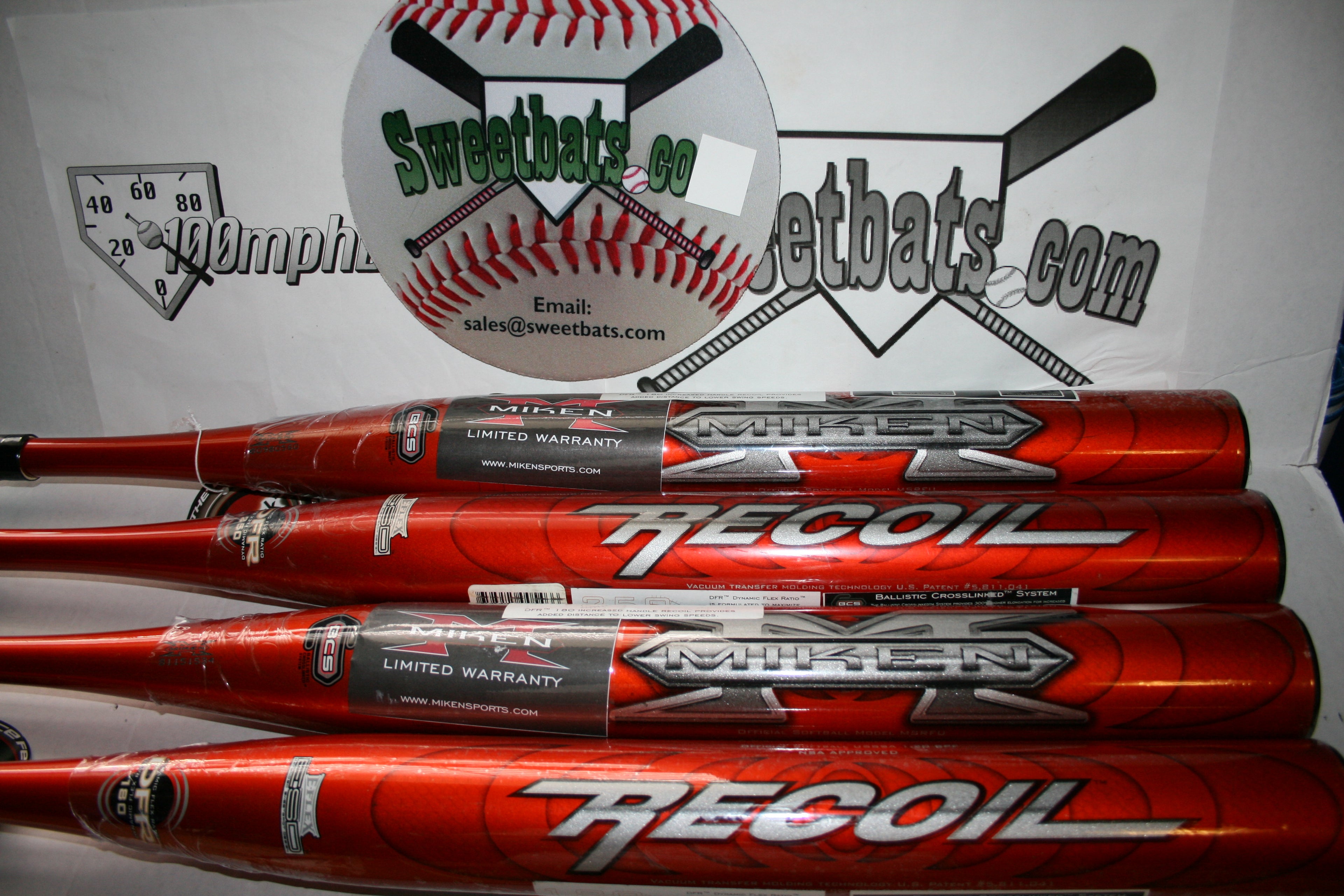 New Miken Recoil MSRFU 180 34 27 NIW HOT softball bat 100mph+ Orange USSSA 220