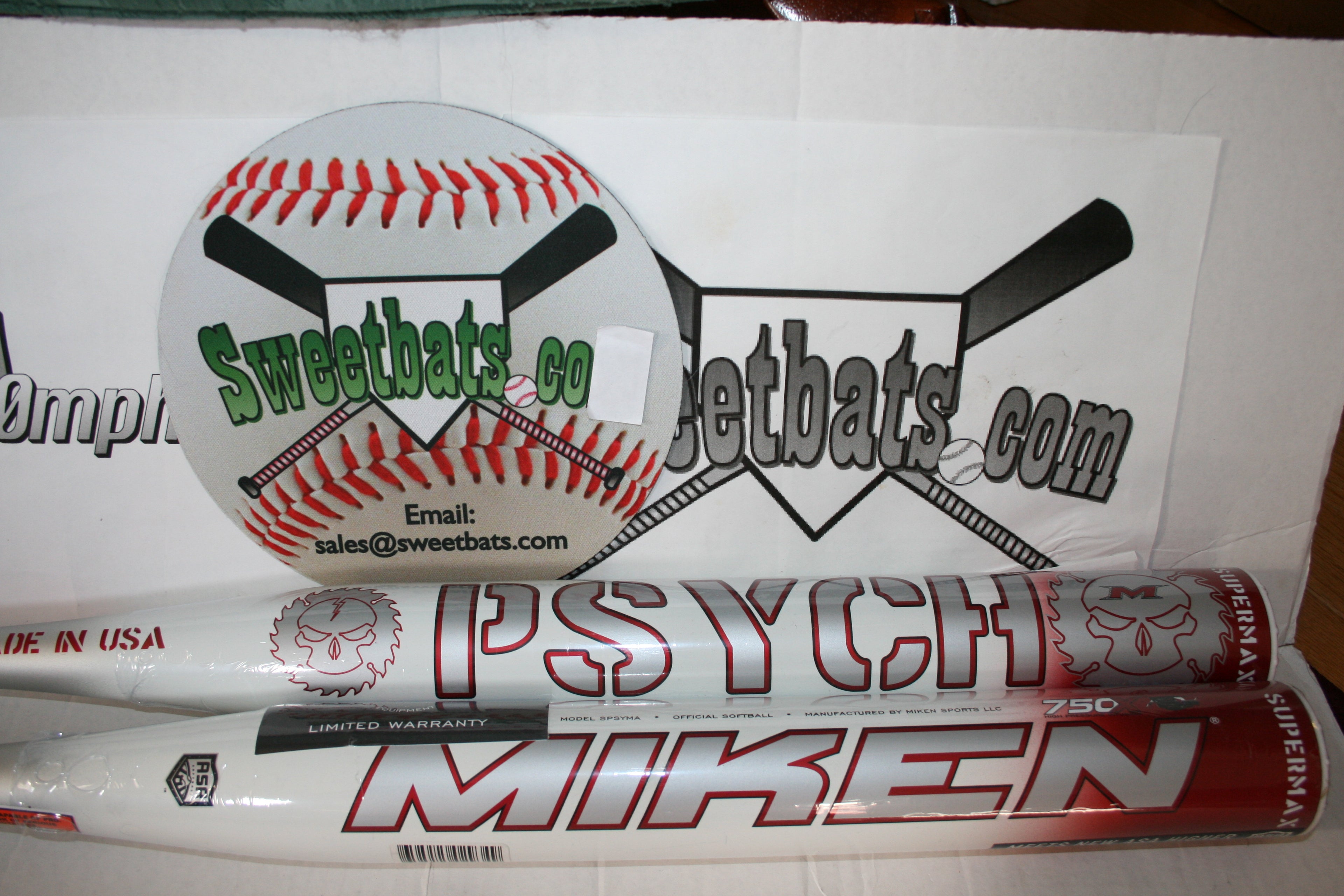 New Miken Psycho SuperMax Maxload 34 SPSYMA HOT softball bat NIW 2014 Rare ASA USA Softball