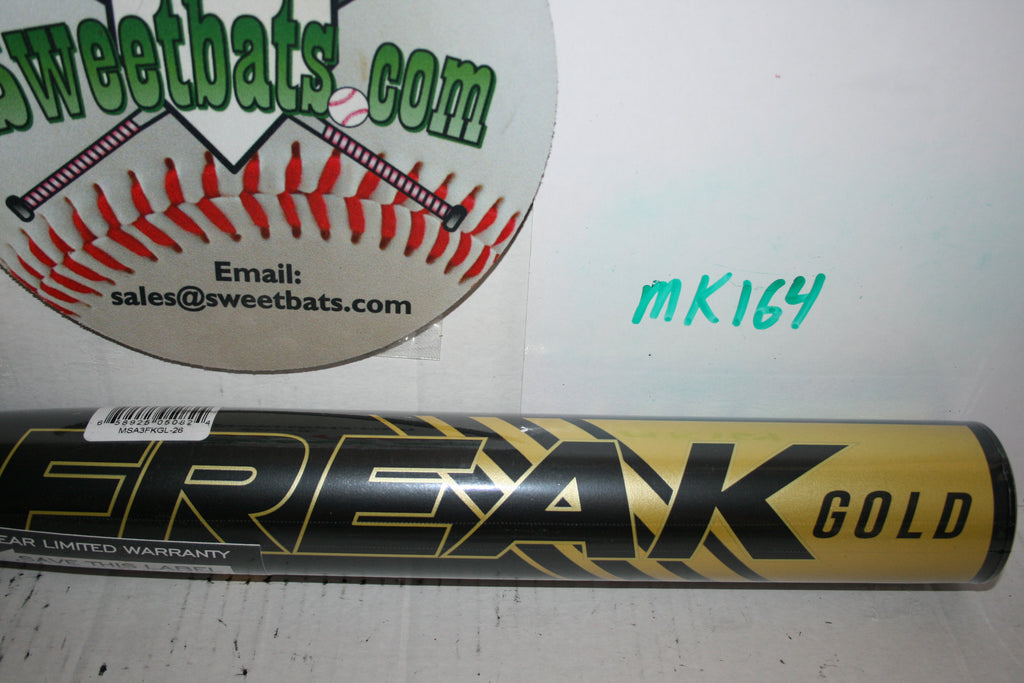 NIW Miken Freak GOLD RUSH USA Softball ASA MIDLOAD Mid Ld Slowpitch Softball Bat MSA3FKGL 12.5"