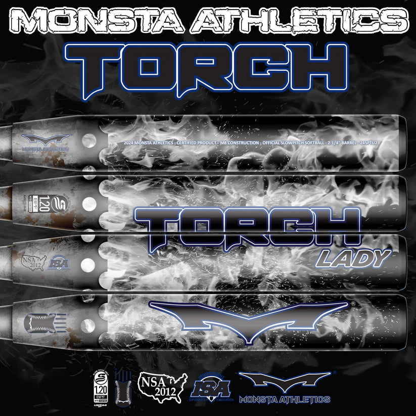 2024 Monsta Lady Torch Softball Bat 2PC NIW End Load EL USSSA Limited Edition