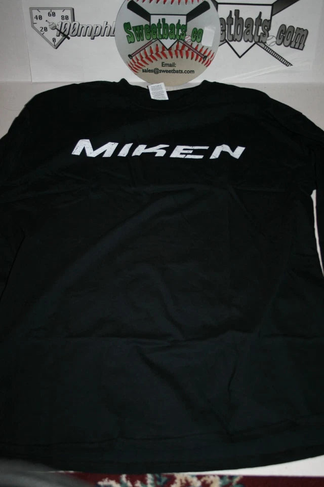 Miken T shirt Softball Adult Mens Men's Long Sleeve Black Baseball Slowpitch Fastpitch Black