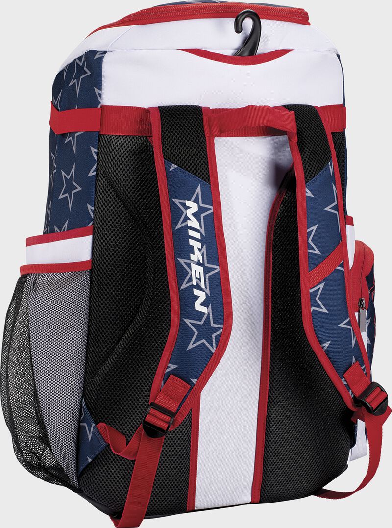 Miken Slowpitch Backpack Stars & Stripes Baseball Softball Fastpitch Holds 4 bats New