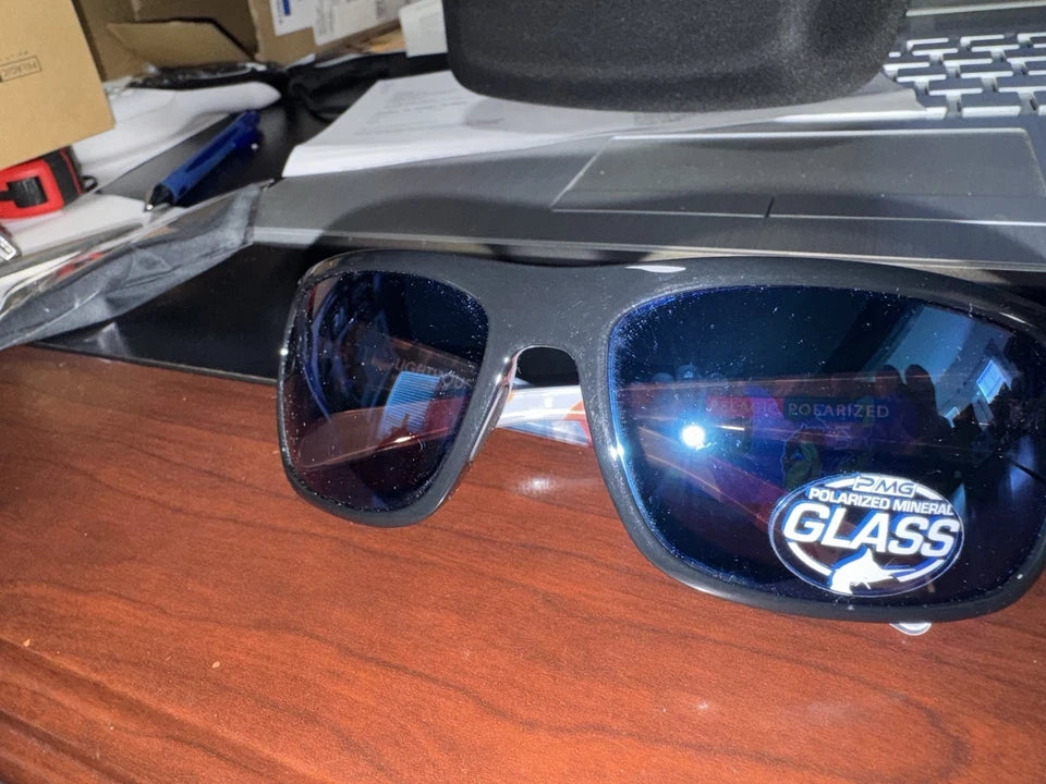 Pelagic Polarized Lighthouse Black Americamo Blue Glass Sunglasses
