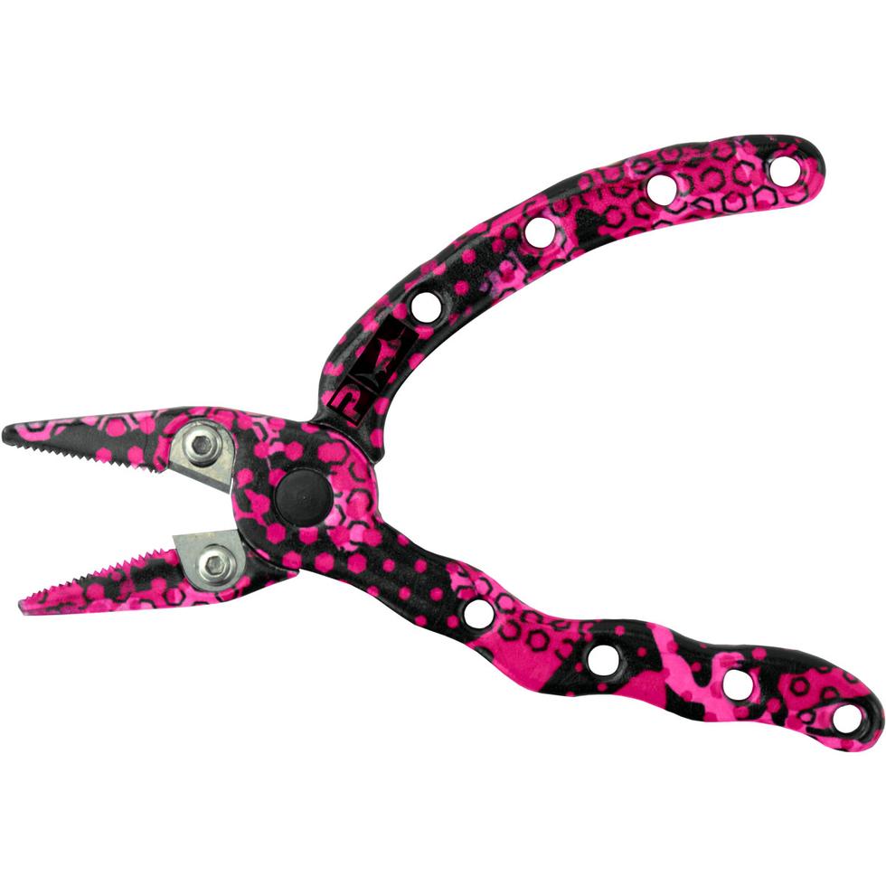 PELAGIC Needle Nose Fishing Plier Pliers Pink 4.5" Titanium Cutters Sheath $60