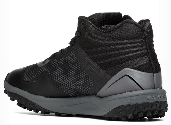 Boombah Turf Cleats Softball Baseball Mens Men's 11 Viper Shadow Mid Black Grey
