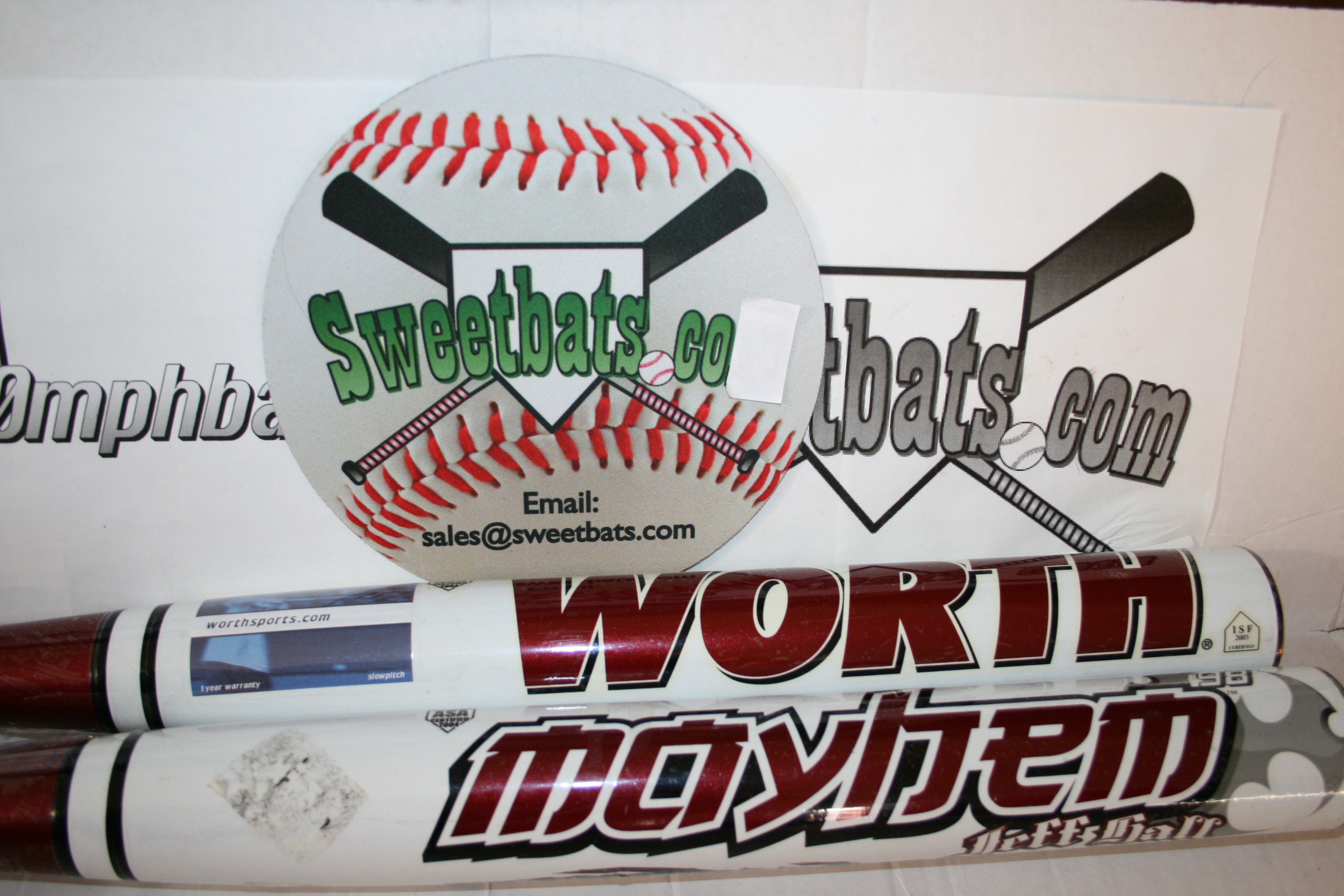 New Worth Mayhem 98 Jeff Hall Slowpitch Softball Bat NIW ASA USA Softball SBMJH USSSA 34