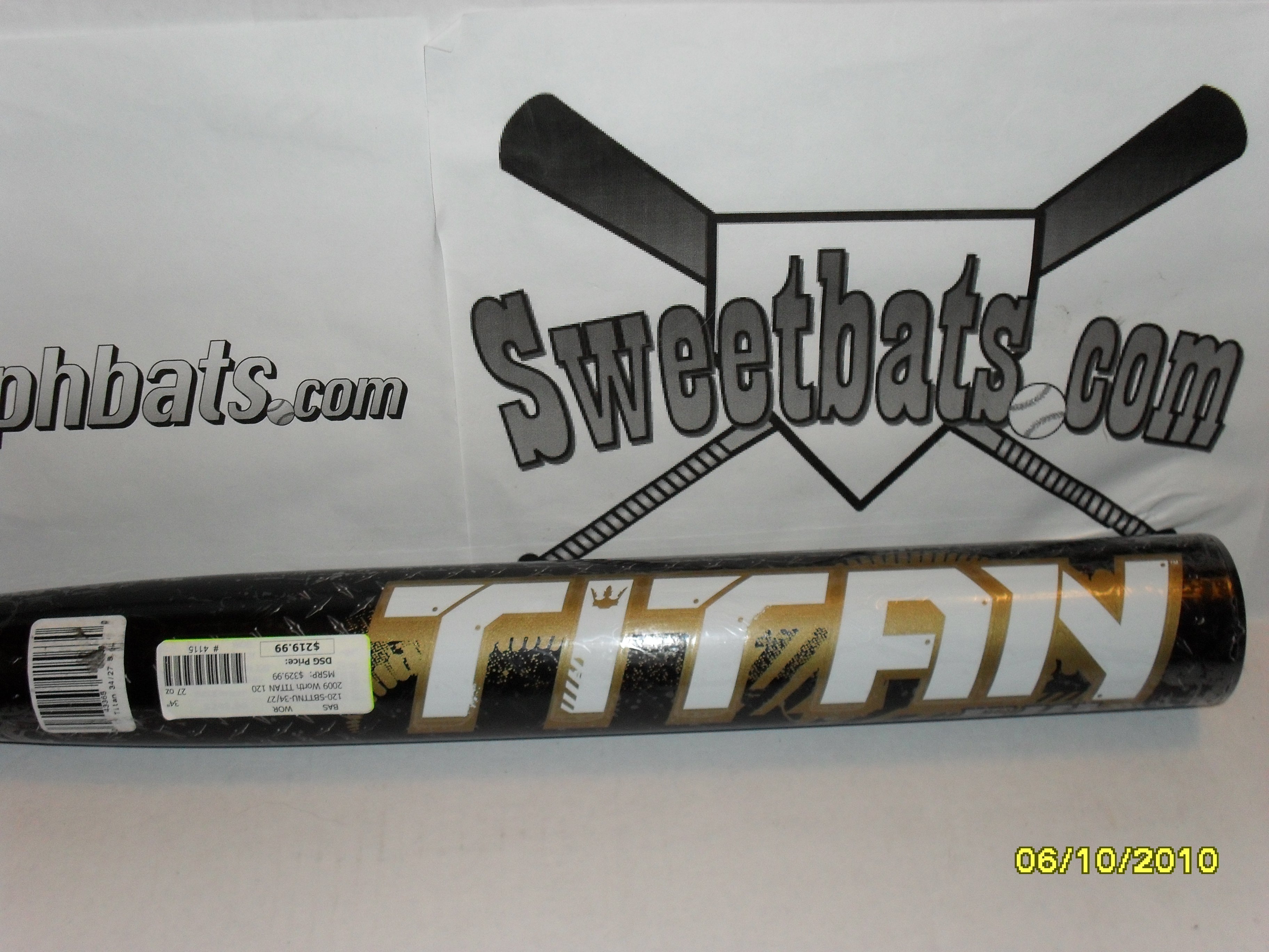 RARE 2009 Worth Titan 5.4L SBTTNU Softball Bat 34 NEW NIW USSSA 220 Slowpitch HOT NEW