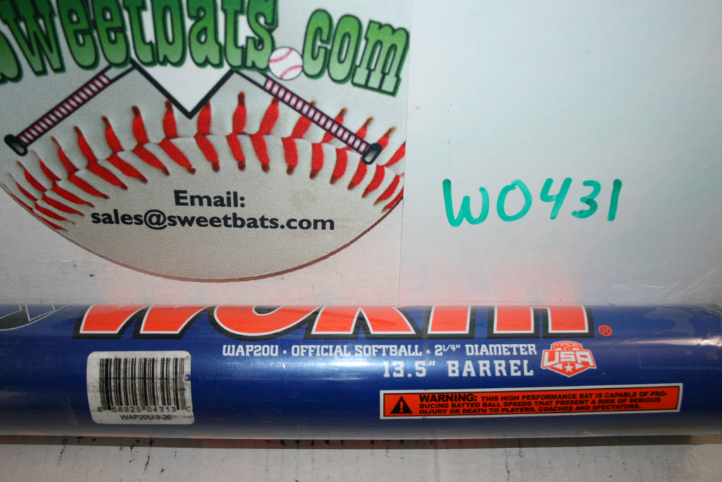 NIW NEW 2020 Worth MENES XXL PURCELL USSSA 220 Slowpitch Softball bat WAP20U 12.5" barrel