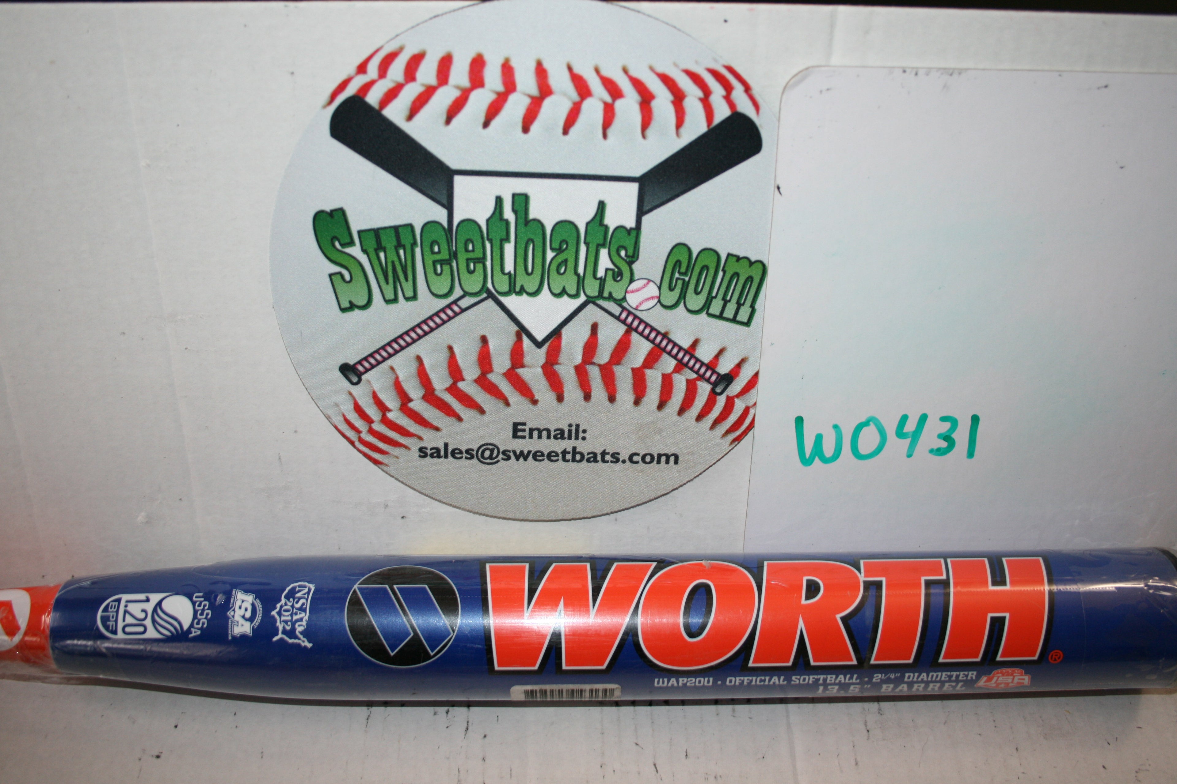 NIW NEW 2020 Worth MENES XXL PURCELL USSSA 220 Slowpitch Softball bat WAP20U 12.5" barrel