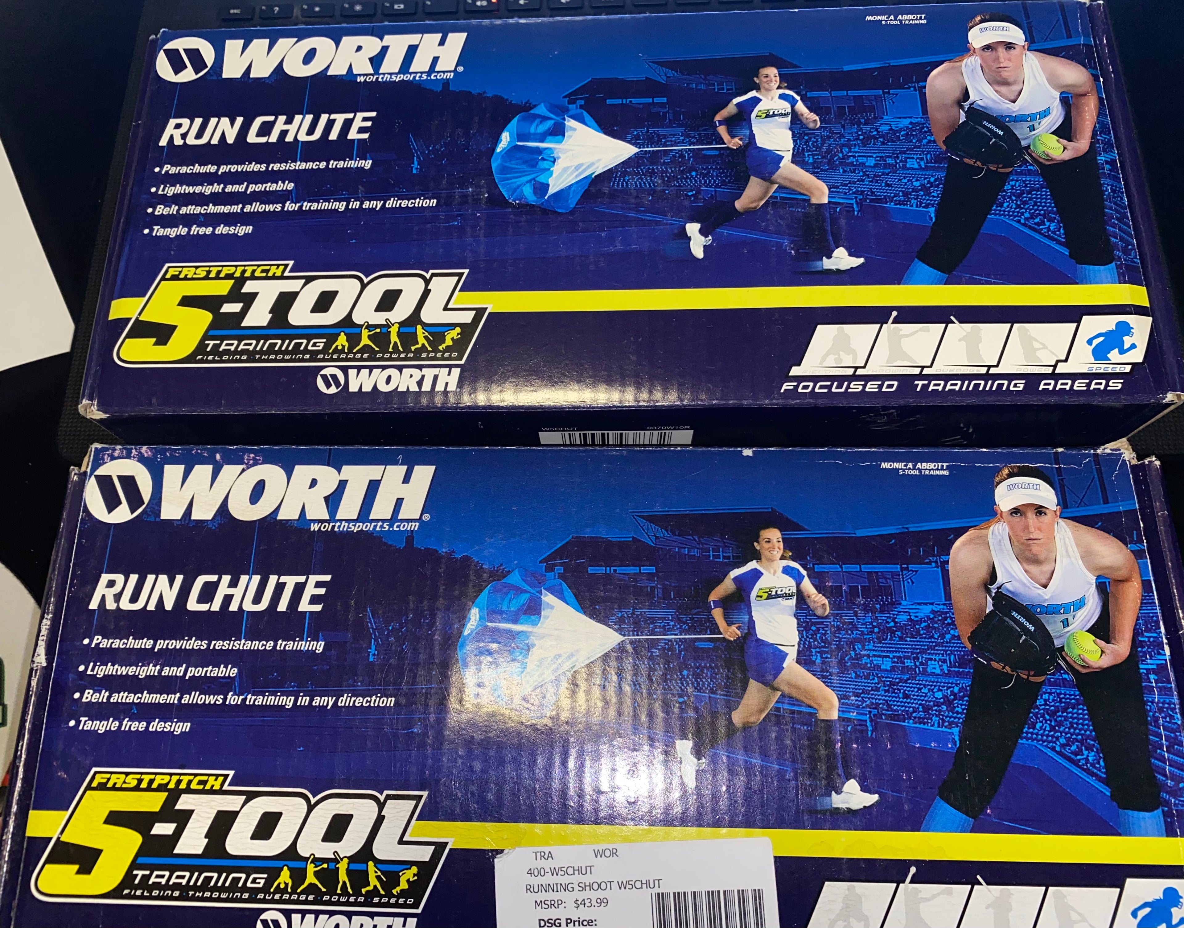 WORTH Fastpitch Speed Resistance Training Parachute Run Chute Softball Training