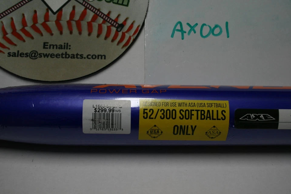 NIW AXE AVENGE Softball Bat ASA USA Softball L155J 52 300 Power Gap Charged NEW WSBC