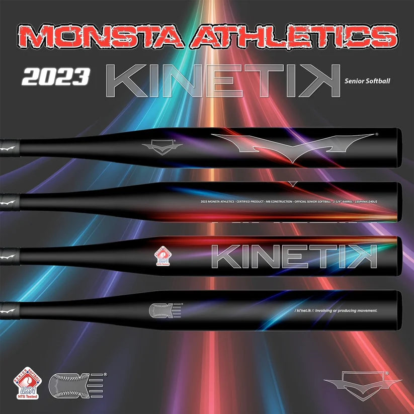 Monsta Senior Softball SSUSA KINETIK 2023 4500 Softball Bat 1 PC NIW New End Load EL