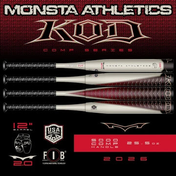 New End Load 2026 Monsta COMP SERIES BUTTLOAD King of Diamonds KOD Softball bat ASA USA 25.5 2 piece